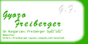 gyozo freiberger business card